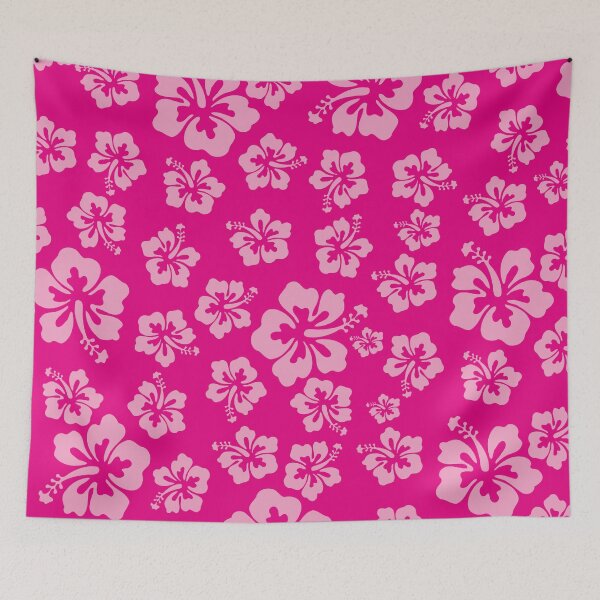 Item preview, Tropical Hot Pink Hibiscus Flower Floral Pattern Hawaiian Print designed and sold by pcreations.