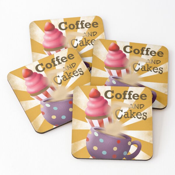 Item preview, Coffee and cakes digital illustration  designed and sold by Bonheurem.