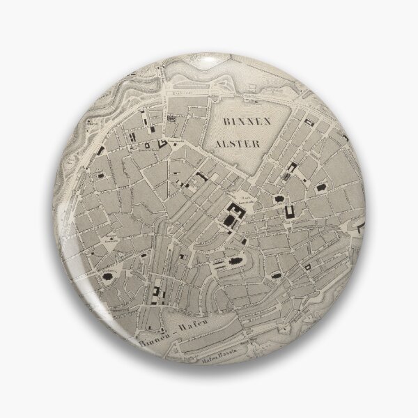 Item preview, Vintage Hamburg Germany Map (1840) designed and sold by BravuraMedia.
