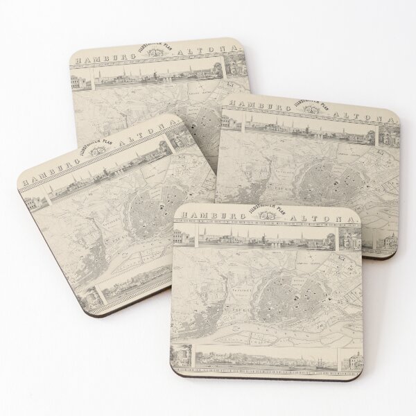 Item preview, Vintage Hamburg Germany Map (1840) designed and sold by BravuraMedia.