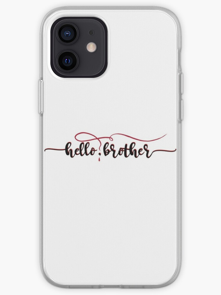 Coque Iphone Citation De Vampire Diaries Bonjour Frere Damon Et Stefan Par Southcorner Art Redbubble