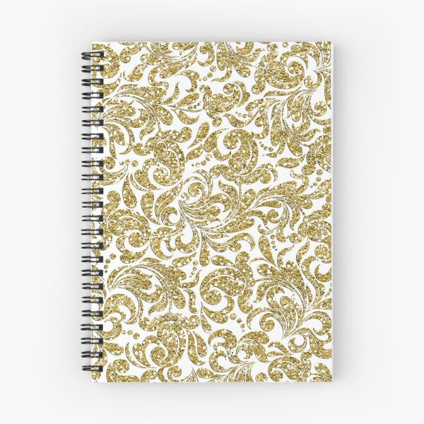 Item preview, Glitter Damask Pattern in Gold designed and sold by WisdomInspired.