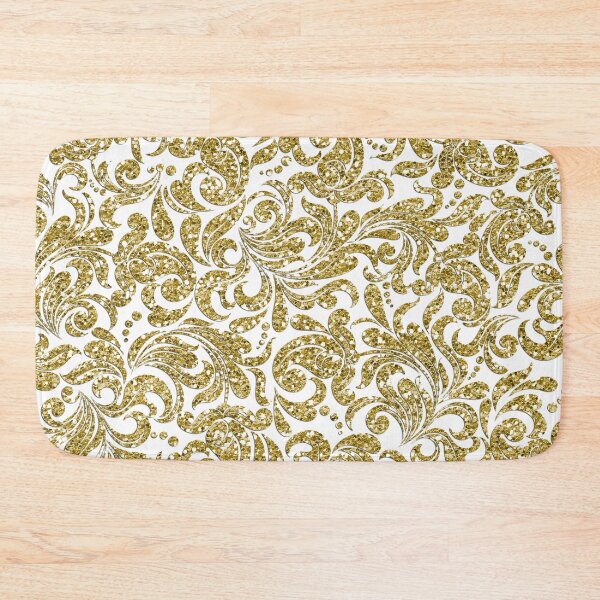 Item preview, Glitter Damask Pattern in Gold designed and sold by WisdomInspired.