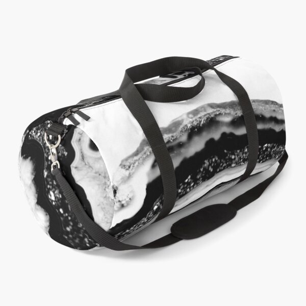 Item preview, Gray Black White Agate with Black Silver Glam #2a (Photo of Glitter Only - Not Reflective) designed and sold by Anita's & Bella's Art.
