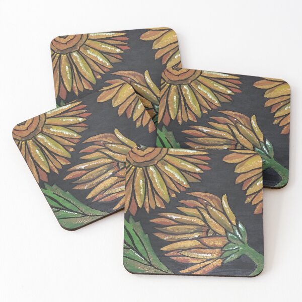 Item preview, SUNFLOWERS (Black Background) designed and sold by Sustainably Wylde.