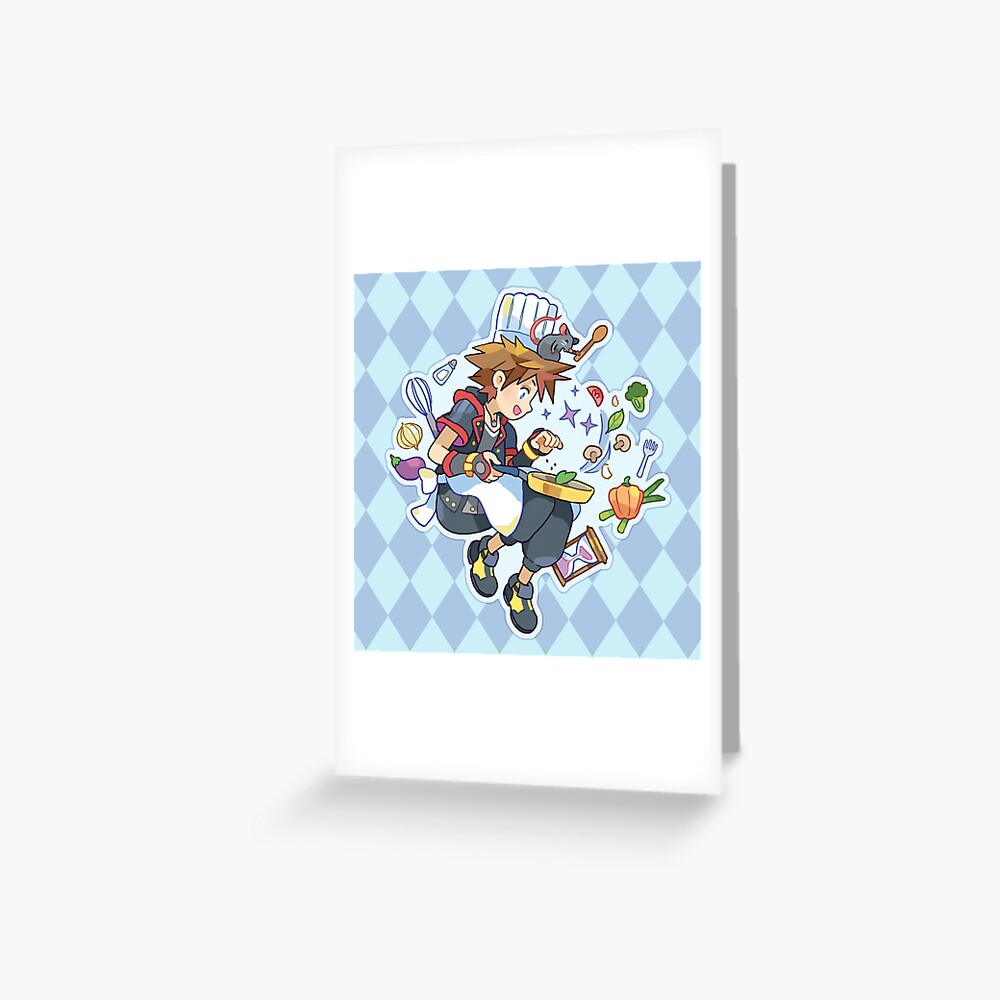 Kingdom Hearts Sora Ratatouille Greeting Card By Mojgon Redbubble