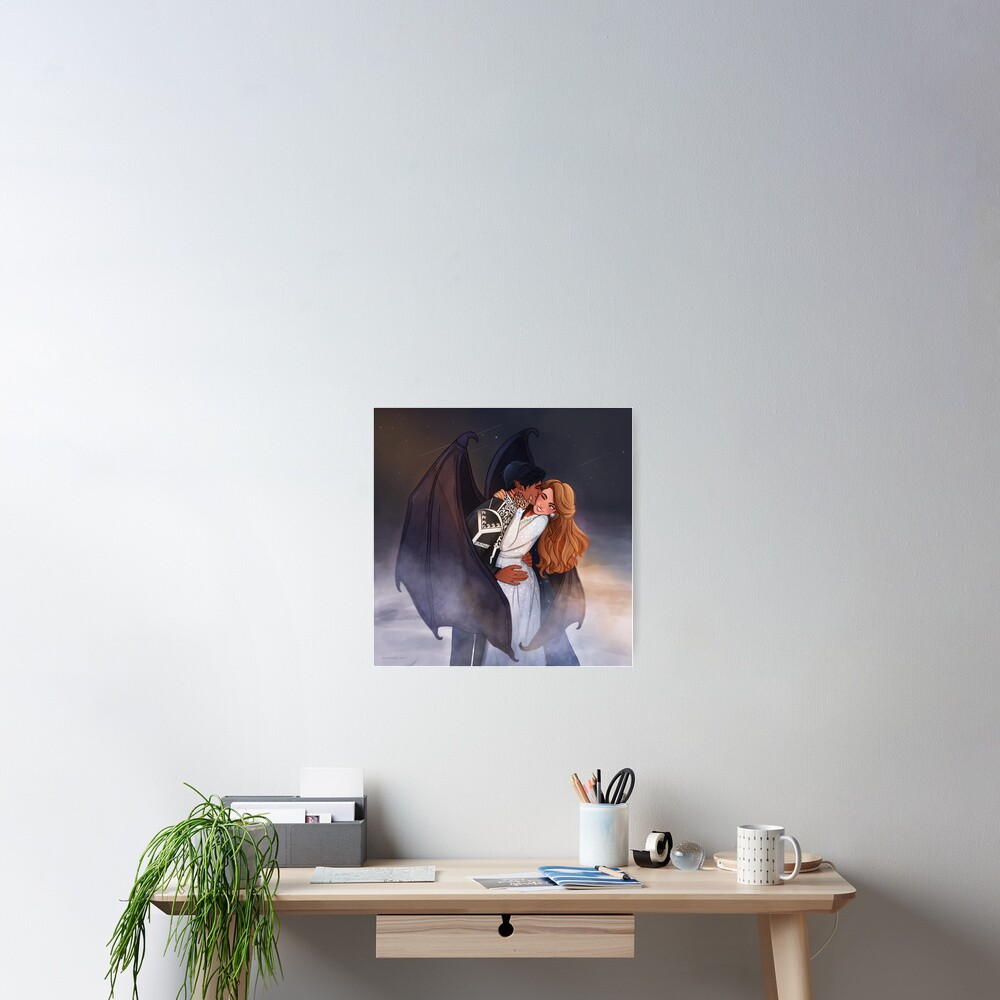 Feysand Kiss Poster By Elenanaart Redbubble