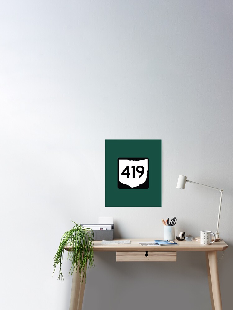 Ohio State Route 419 Area Code 419 Poster By Srnac Redbubble