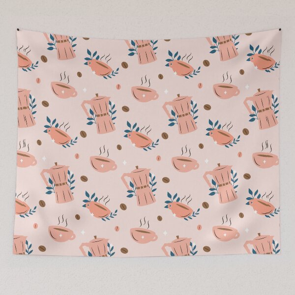 Item preview, Cute Coffee Cups Pattern for Coffee Addicts designed and sold by ShareYourFaith.