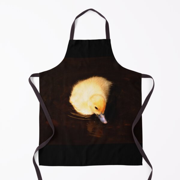 Item preview, Yellow Baby Duckling Swimming Dark Water Portrait designed and sold by Anna Lemos.
