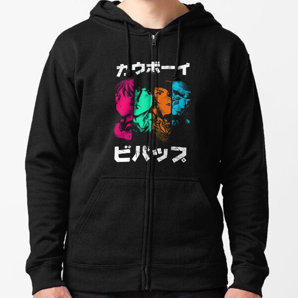 Bebop Noir (color) Zipped Hoodie