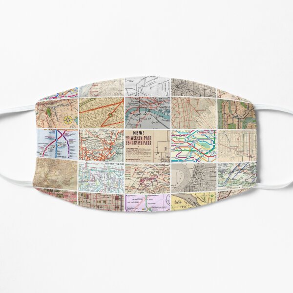Subway & Transit Maps Flat Mask