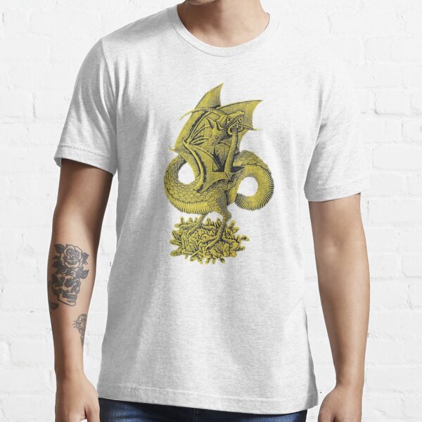 MC Escher Dragon and Gems Artwork T-Shirt M.C. Escher McEscher