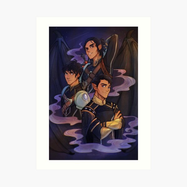 Rhysand, Cassian and Azriel, WINGSPAN Art Print