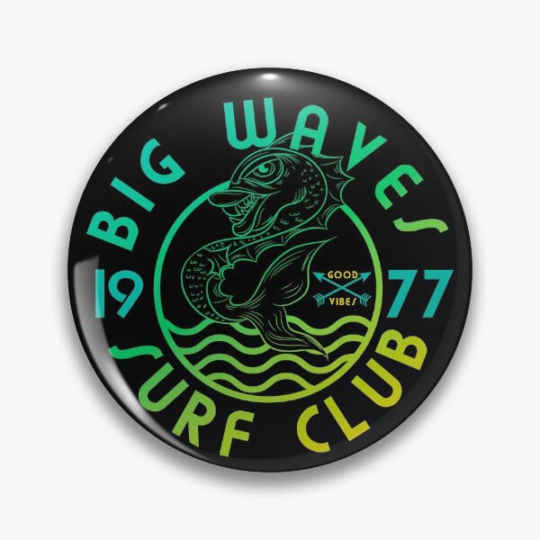 Item preview, Illustration of sea monster in surf style with waves and neon colors. designed and sold by kamui7mx.