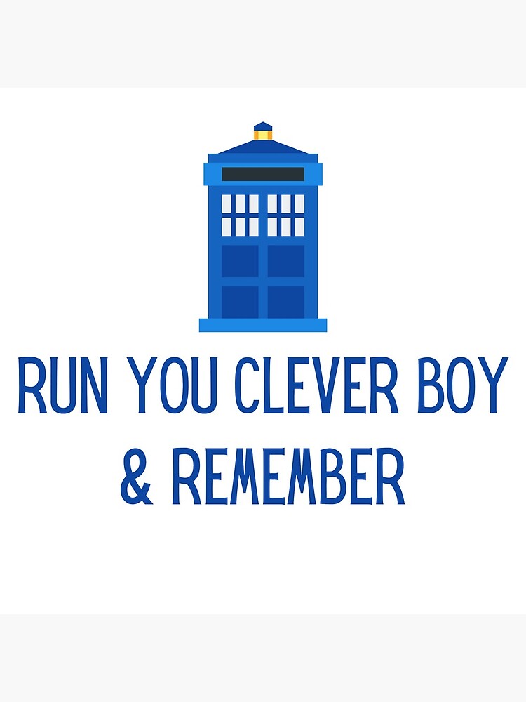 "Run you clever boy and remember Dr who" Acrylic Block by angieanguk