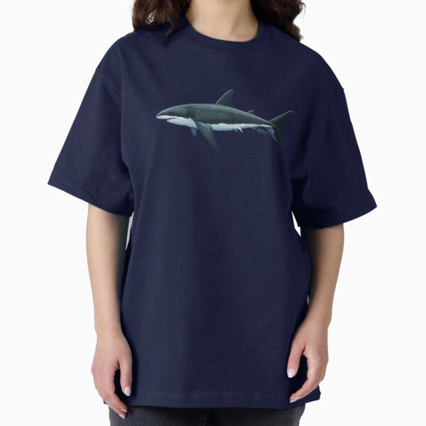 Carcharodon carcharias by Amber Marine, great white shark illustration, art © 2015 Oversized T-Shirt