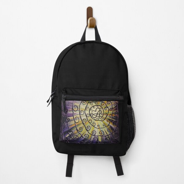 Item preview, PURPLE HEART SPIRAL OF INFINITE LOVE (Black Background) designed and sold by Sustainably Wylde.