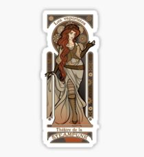 Steampunk Nouveau 2- Brown Sticker