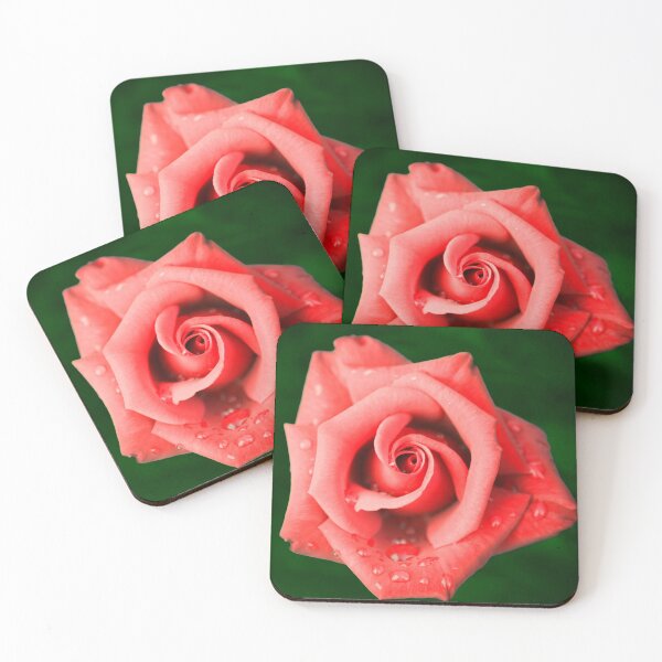 Item preview, red rose flower green background designed and sold by Nikoleta Vukovic.