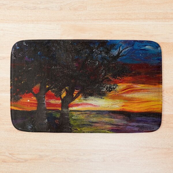 Item preview, Sunset Landscape Acrylic Pour Painting designed and sold by mariab626.