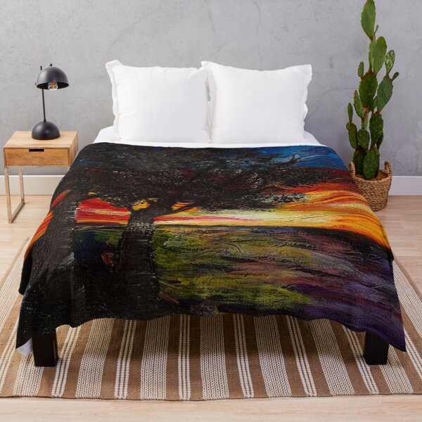 Item preview, Sunset Landscape Acrylic Pour Painting designed and sold by mariab626.