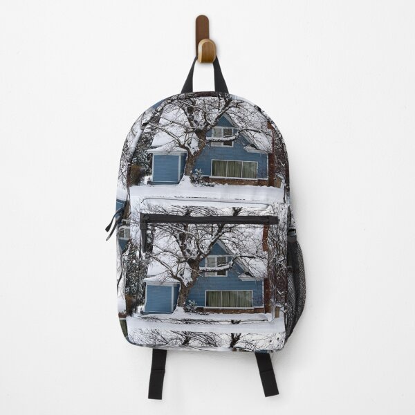 Item preview, Blue House in Snow designed and sold by MoreGoodArt.