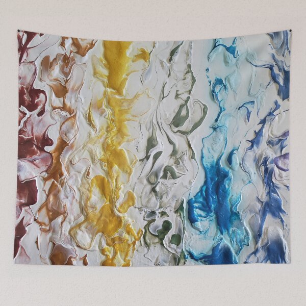 Item preview, Abstract Pearlescent Rainbow on White Background designed and sold by LivingArtBrenda.