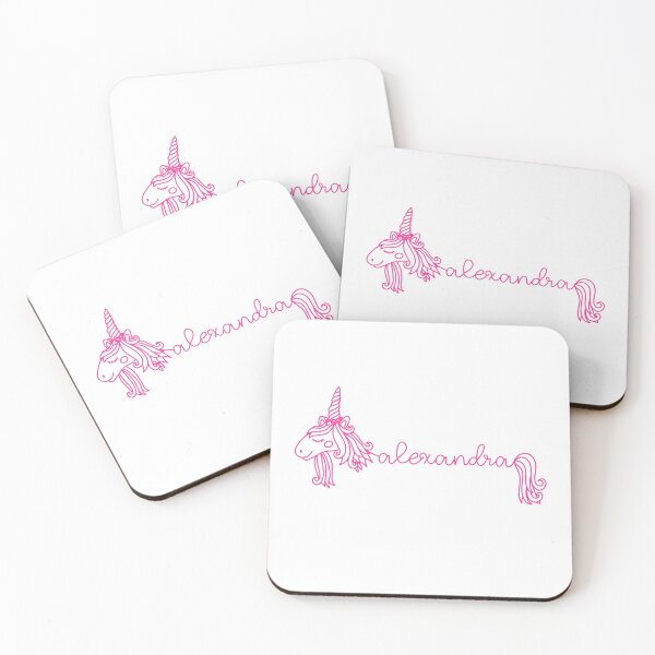 Item preview, Alexandra Unicorn Pink Girly Name designed and sold by JaneApril.
