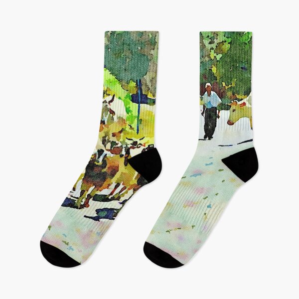 Item preview, Shepherd with cows and goats on the road designed and sold by Giuseppe Cocco.