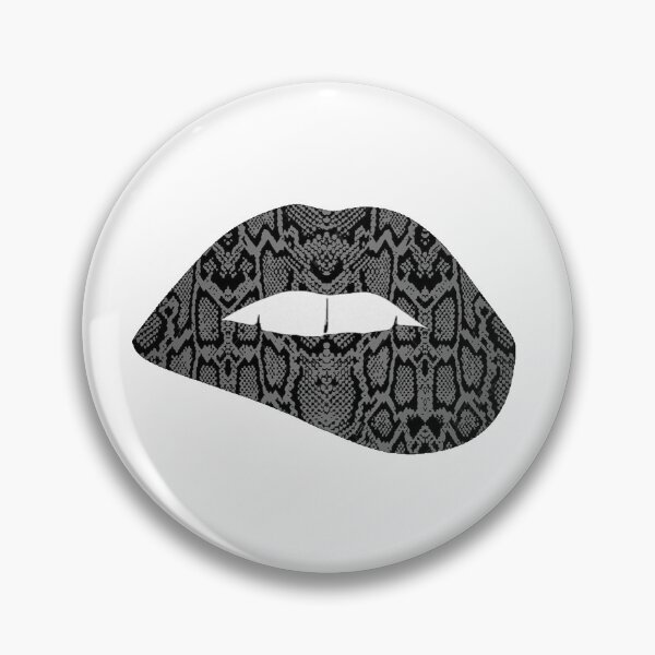 Item preview, Black and Grey Snakeskin Lips Biting designed and sold by byemma.