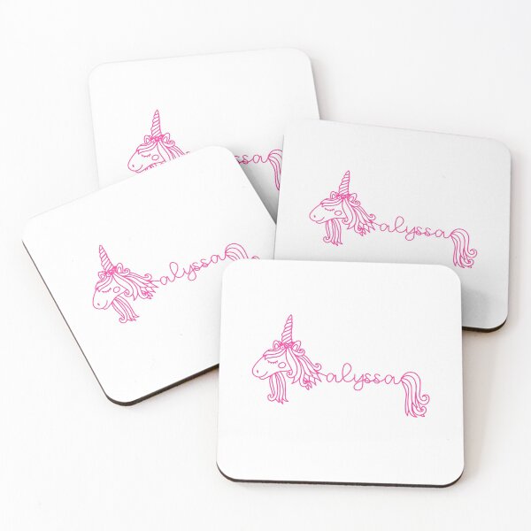 Item preview, Alyssa Unicorn Pink Girly Name designed and sold by JaneApril.