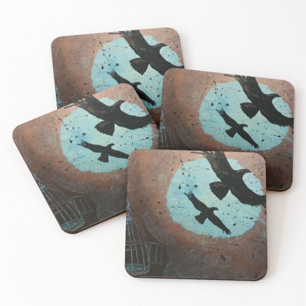 Item preview, UNCAGED BIRDS (Black Background)  designed and sold by Sustainably Wylde.