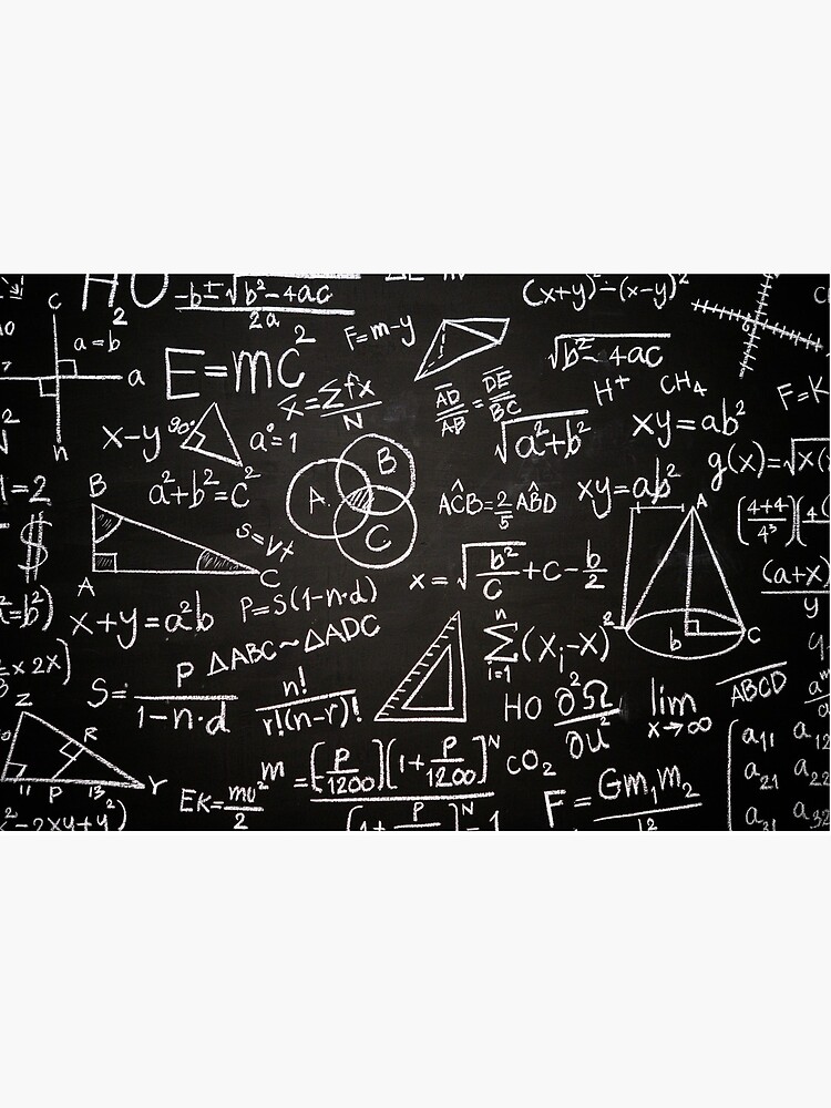 Math Science Formulas Art Board Print By Vladocar Redbubble
