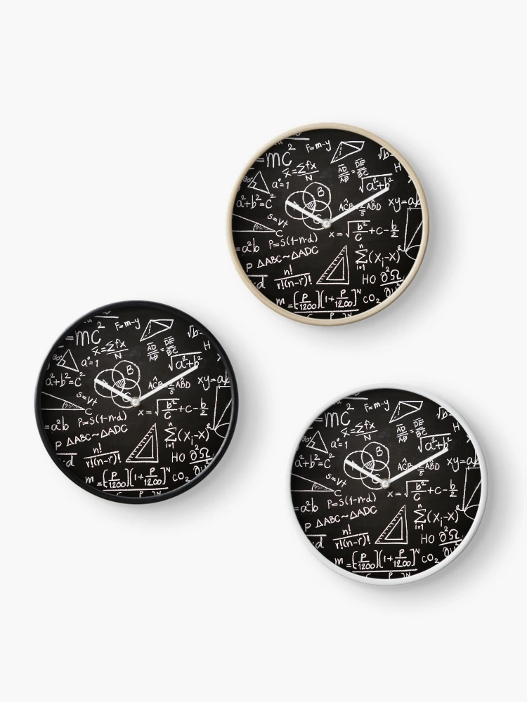 Thumbnail 3 of 4, Clock, Math Science Formulas designed and sold by vladocar.