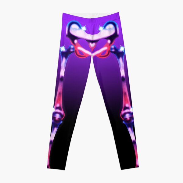 Airbrush Chrome Midnight Skeleton Leggings Leggings