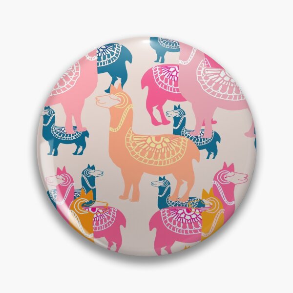 Item preview, Cute Alpaca patterns- pink, orange, pink and blue designed and sold by Urvashi Patel.