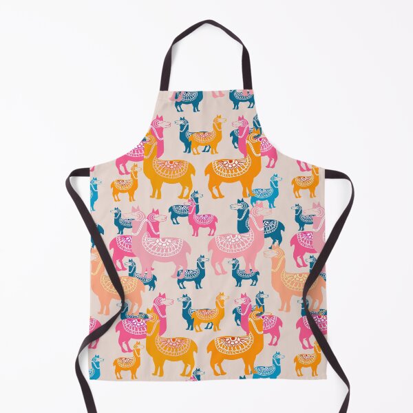 Item preview, Cute Alpaca patterns- pink, orange, pink and blue designed and sold by Urvashi Patel.