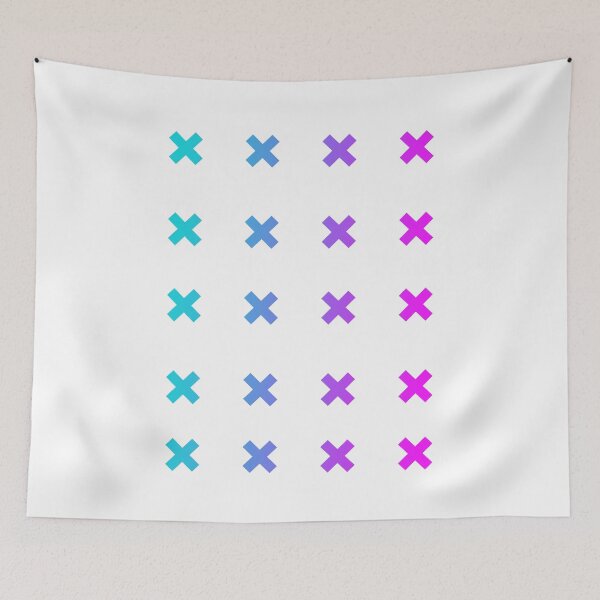 Item preview, GRADIENT CROSSES MODERN SWEDISH BLUE TO PINK designed and sold by art-fox.