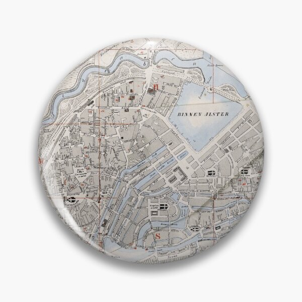Item preview, Vintage Hamburg Germany Map (1843) designed and sold by BravuraMedia.