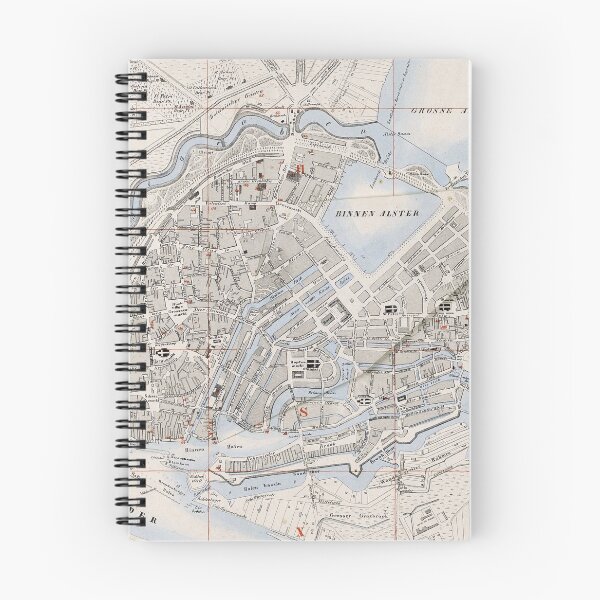 Item preview, Vintage Hamburg Germany Map (1843) designed and sold by BravuraMedia.