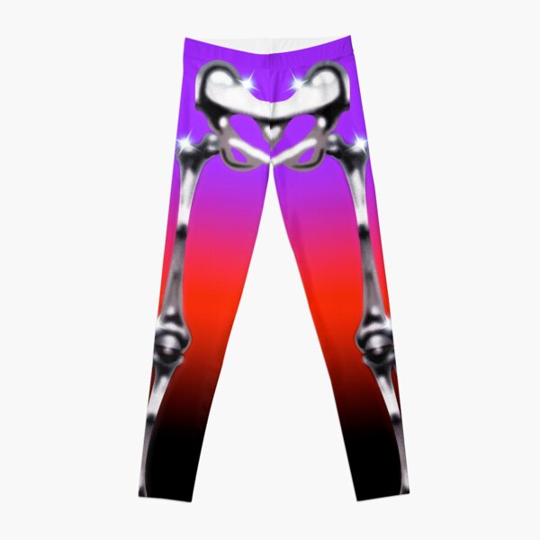 Airbrush Chrome Plum Skeleton Leggings Leggings