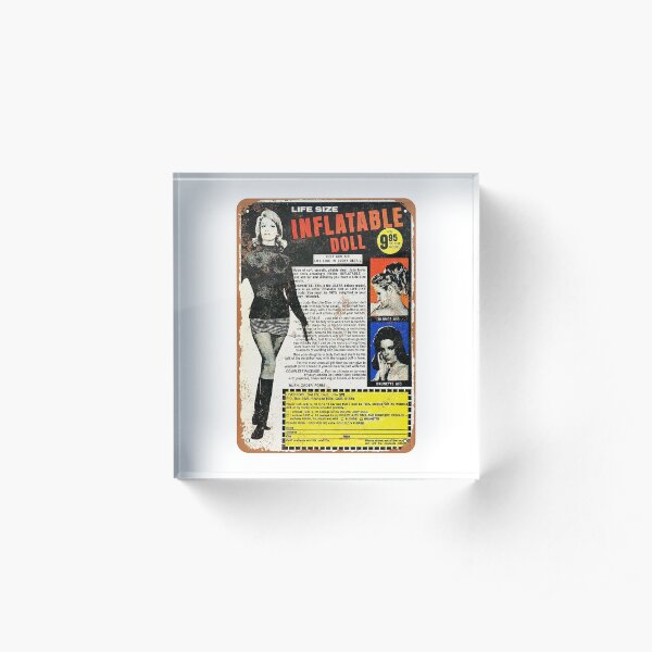 1967 Life Size Inflatable Doll Acrylic Block
