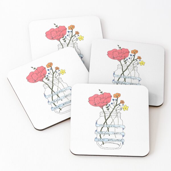 Item preview, Bloom Where You Are Planted Flower Jar designed and sold by faithful-ink.