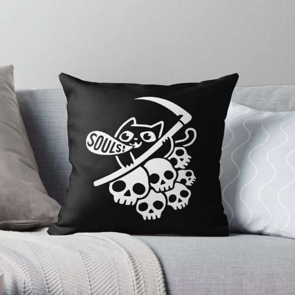 Cat Got Your Soul? II Throw Pillow