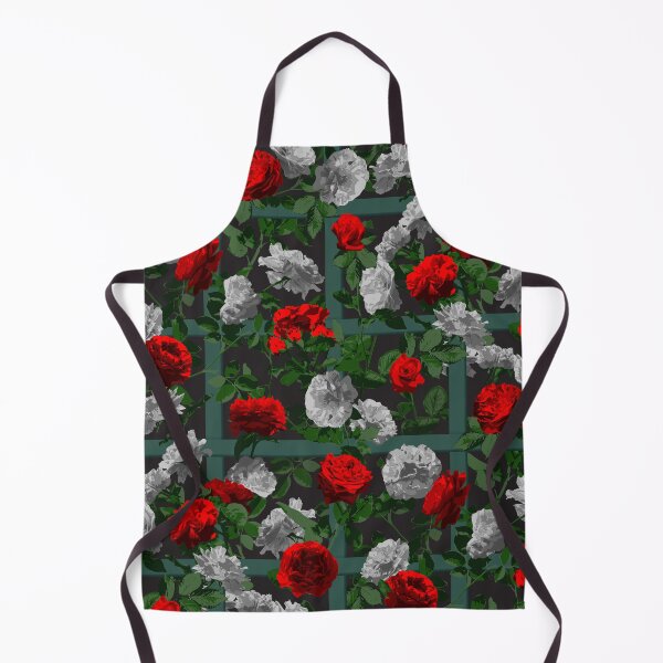 Item preview, Rose Vines on Lattice Pattern - Red Grey Black designed and sold by WickedRefined - Nicole Demereckis.