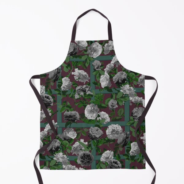 Item preview, Rose Vines on Lattice Pattern - Black Grey Burgundy designed and sold by WickedRefined - Nicole Demereckis.