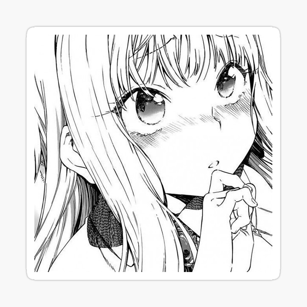  Cute Black And White Anime Manga Girl T-Shirt : Clothing, Shoes  & Jewelry