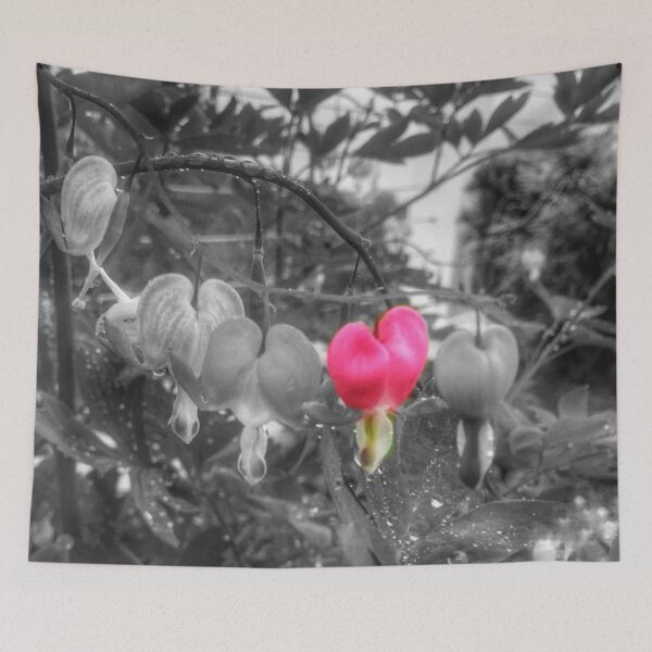 Item preview, Black and White Pink Bleeding Heart designed and sold by DNiceGirl.