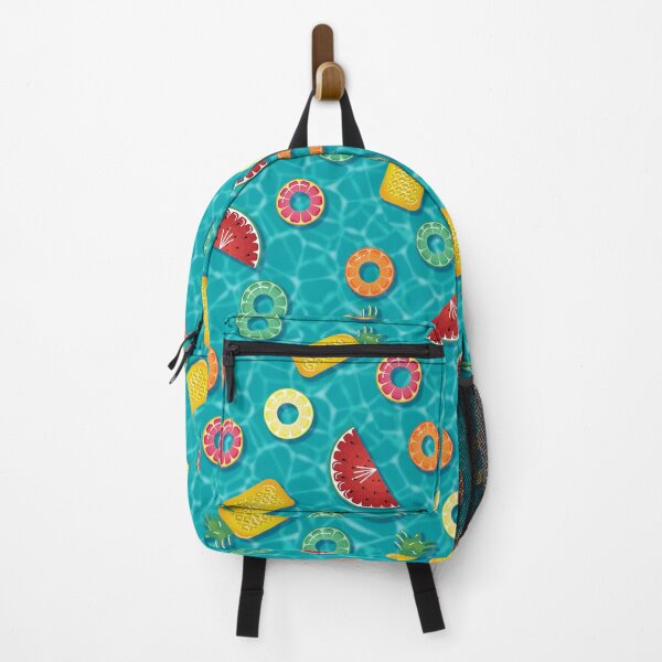 Item preview, Modern Flat - Summer Fruits Pool Floats Pattern – Turquoise designed and sold by WickedRefined - Nicole Demereckis.